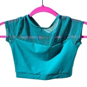 AM Baltogs dance dancewear Crop top jade green NWT adult Medium